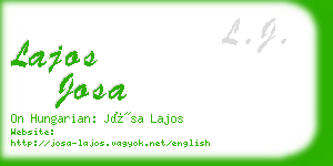 lajos josa business card